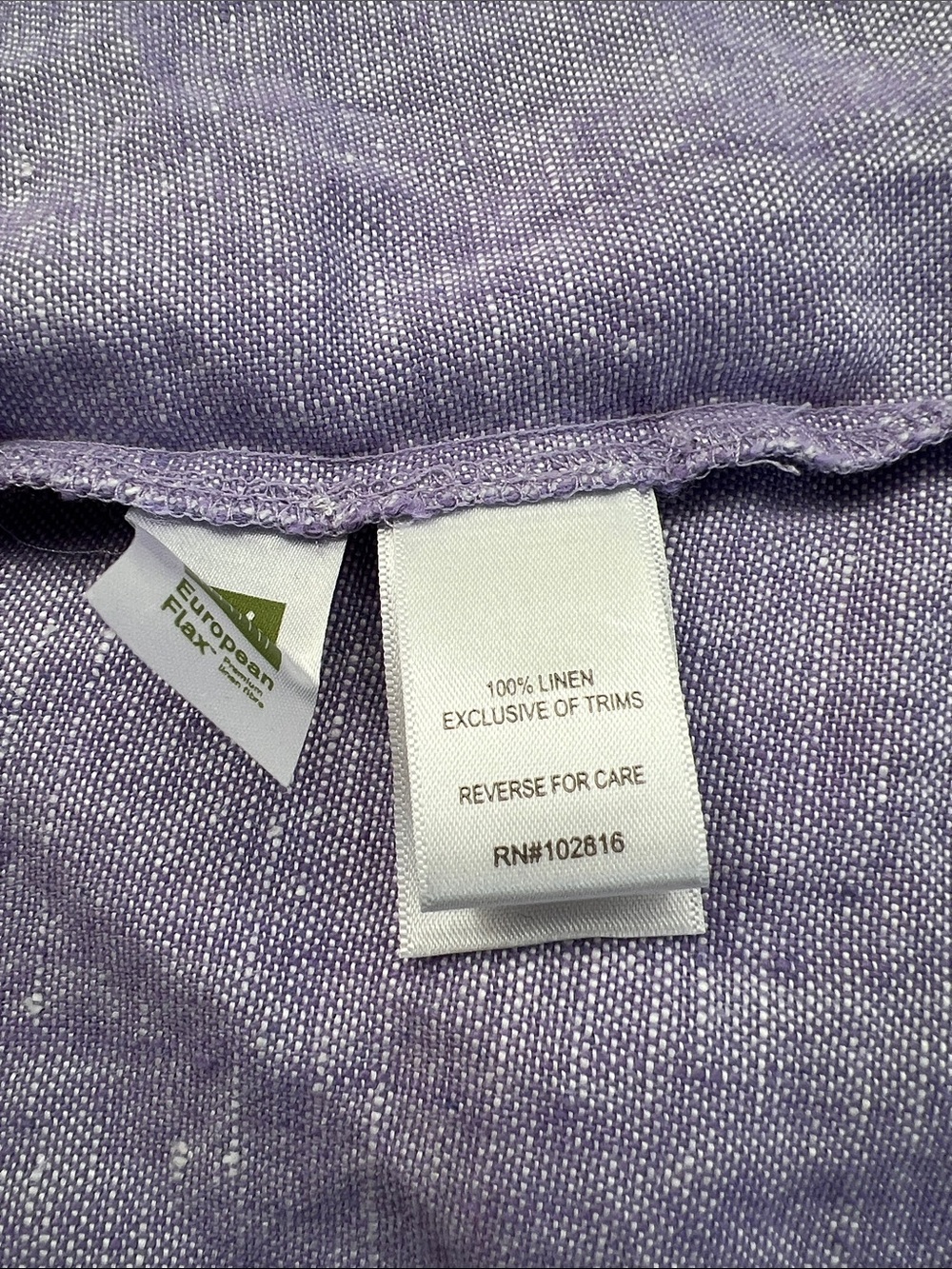 Garnet Hill Sleeveless Lavender Linen Shirt Dress - Picture 15 of 16
